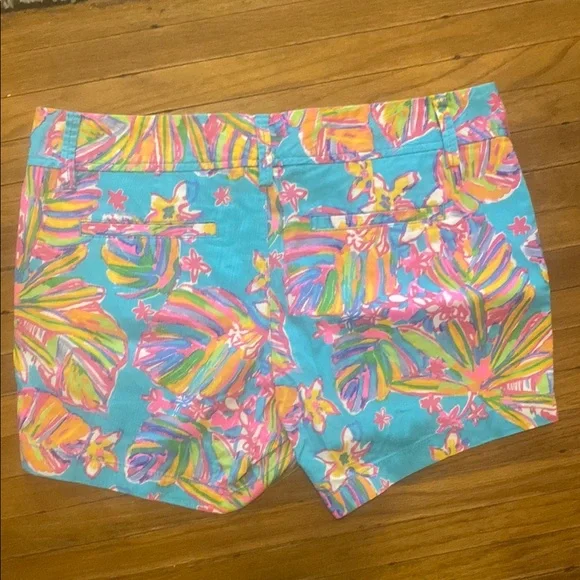 Lilly Pulitzer Blue and Pink The Callahan Short Vibrant Tropical Print Woman 6 - Picture 6 of 7